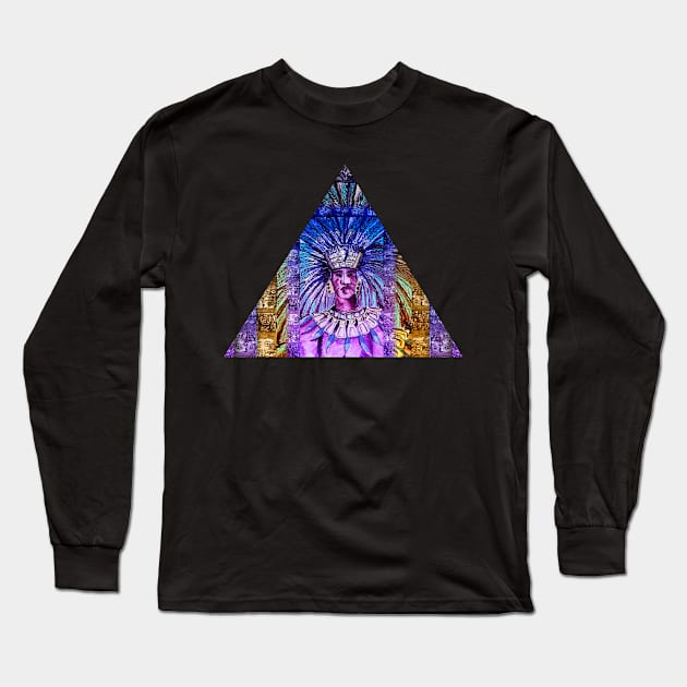 Mayan_Pyramid Long Sleeve T-Shirt by theartofron